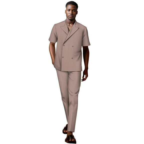 African clothing for Men long sleeve tops and pant suit set party wedding clothes