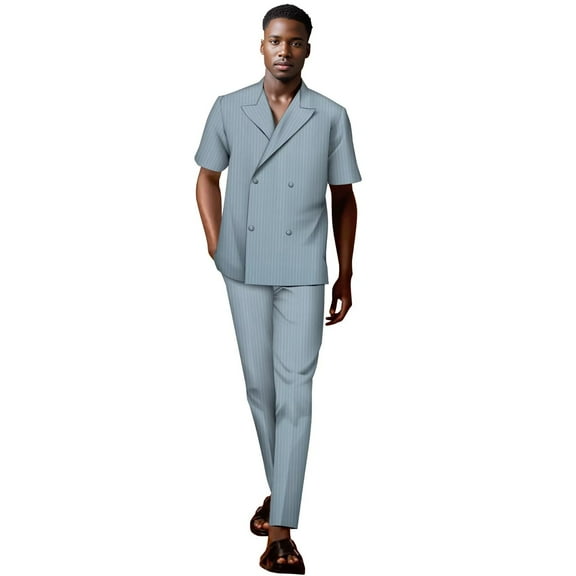 African clothing for Men long sleeve tops and pant suit set party wedding clothes