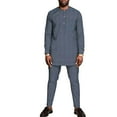 thumbnail image 1 of African clothing for Men long sleeve tops and pant suit set party wedding clothes, 1 of 5