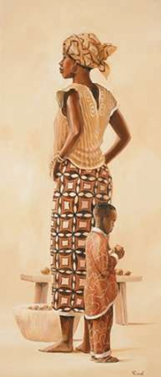 African family III Canvas Art - Renee (10 x 20)