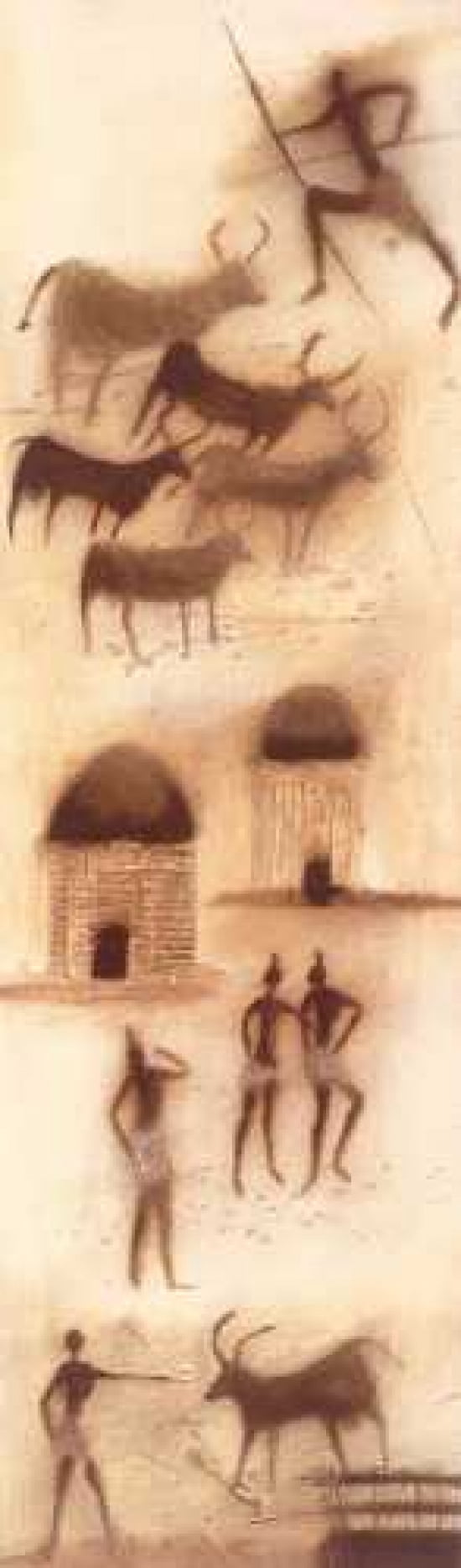 African impression I Canvas Art - Eelse Noordhuis Jan (8 x 24)