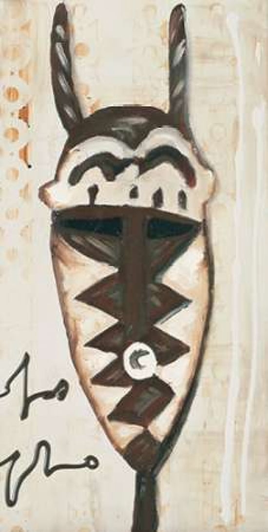 African influence II Canvas Art - O Elki (24 x 48)