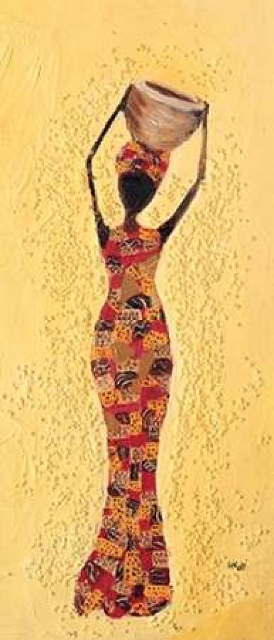 African ladies 1-3 Canvas Art - Hedy (10 x 20)