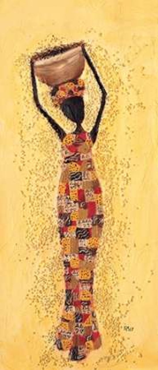 African ladies 3-3 Canvas Art - Hedy (10 x 20)