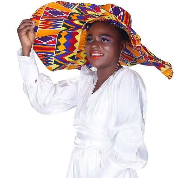 African women Hat Wide Brim Floppy Straw Sun Hat Beach Round Cap wyb560