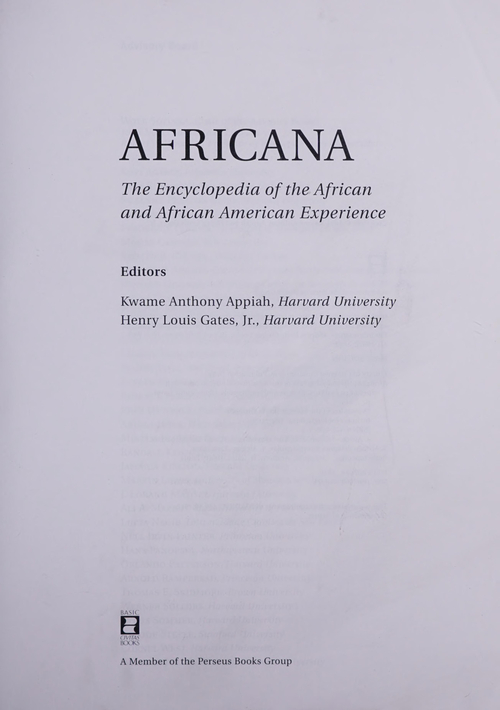 Pre-Owned Africana: The Encyclopedia of the African American Experience ...
