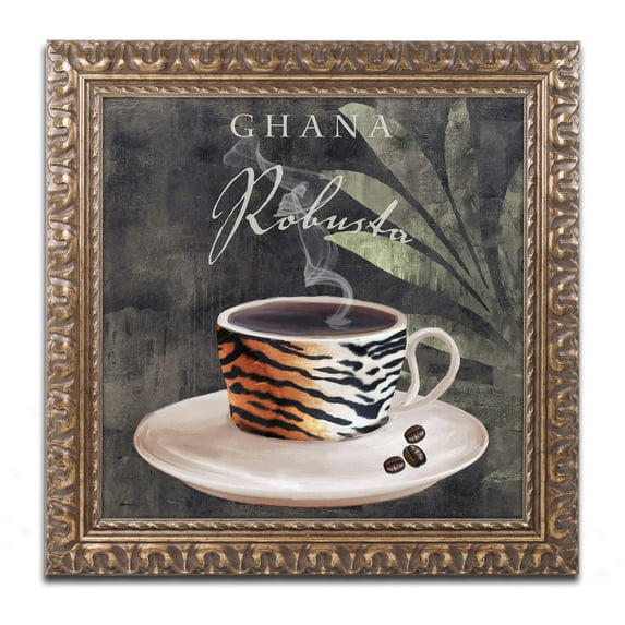 "Afrikan Coffee IV" Canvas Art by Color Bakery Gold Ornate Frame