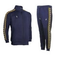 thumbnail image 1 of Afrimoji Unisex TrackSuit 2Piece Set- Long Sleeve, stand-up collar, Full-zip, Casual Sports Jogging Activewear (Navy ), 1 of 5