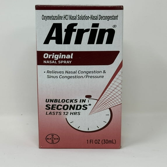 Afrin Nasal Spray 12 Hour Relief, Original, 0.5 fl oz (Pack of 3)