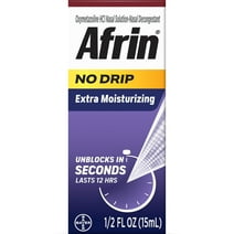 Afrin No Drip Extra Moisturizing 12 Hour Nasal Congestion Relief Spray, 1-15 ml Bottle