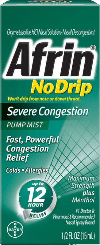 Afrin No-Drip Severe Congestion, 0.5 fl. oz.