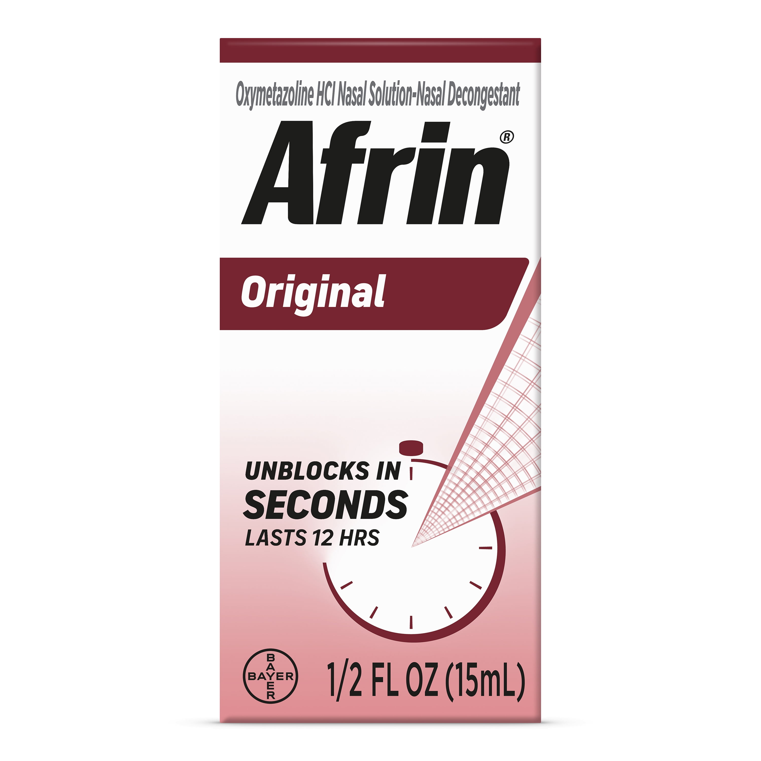Afrin Original 12 Hour Nasal Congestion Relief Spray - 15 ml