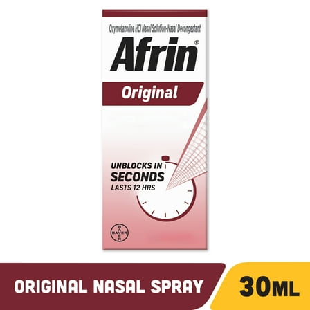 Afrin Original 12 Hour Nasal Congestion Relief Spray - 30 ml