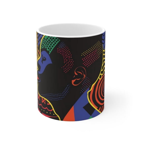 Afrin Profile Art Mug Colorful Afentric Portrait, Ceramic Coffee Mug.