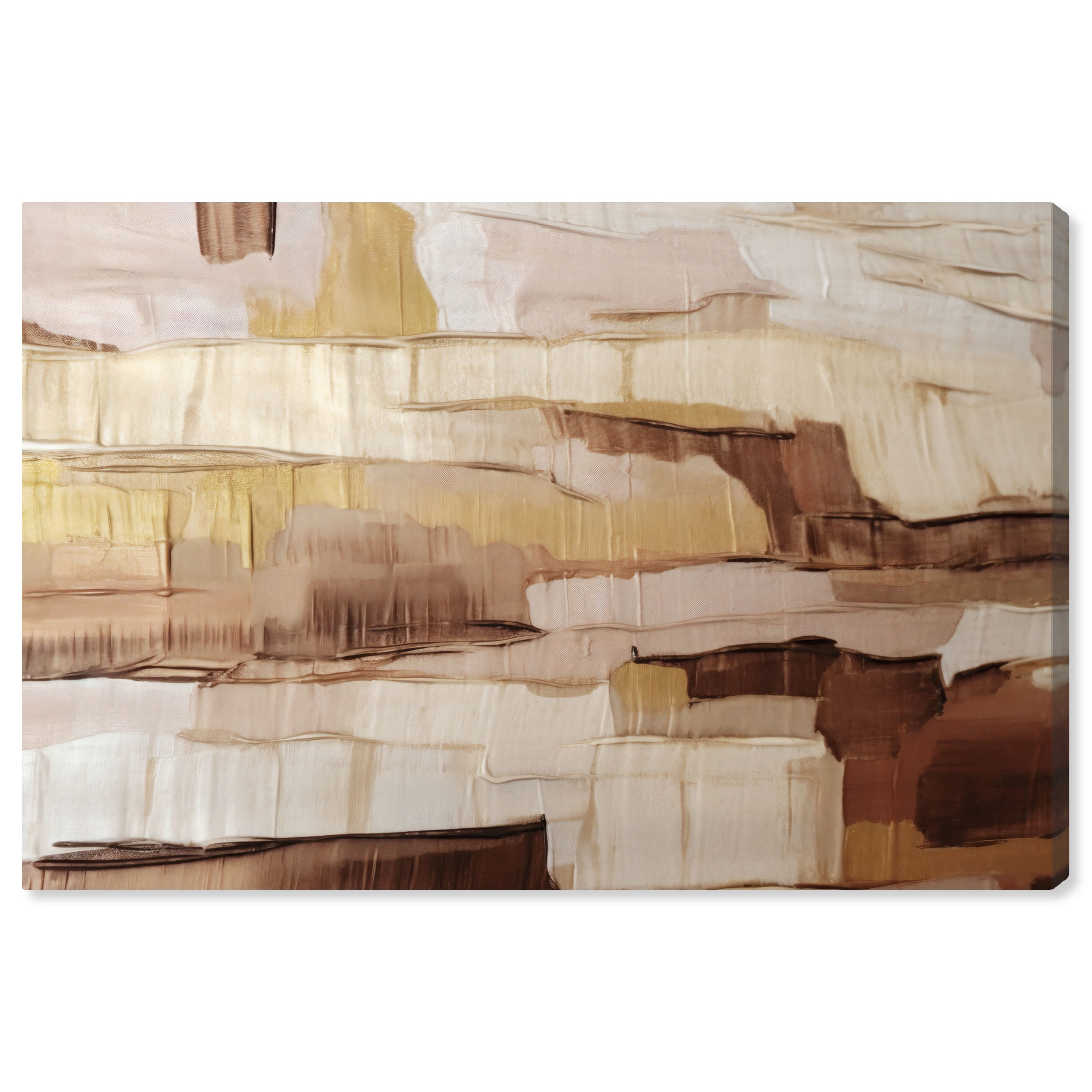 Afrique Boho Abstract Warm Color Canvas Wall Art, 15" x 10"