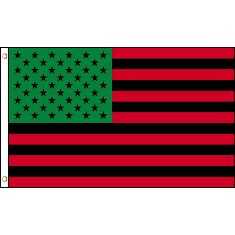 eftertiden spansk Atticus Afro American Flag 3x5 African American Black Lives Matter US USA Red Green  - Walmart.com