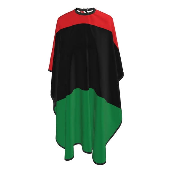 Afro American Flag Pan-African Flags Salon Barber Cape - Professional Hairdressing Waterproof Hair Cutting Cape With Adjustable Snap Closure-Haircut Apron For Hair Stylist And Home Use-55''X66''