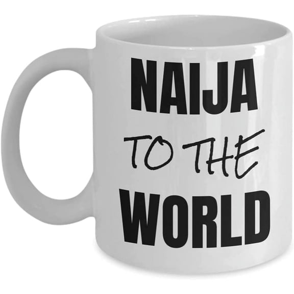 Afro Art Coffee Mug - Afro Woman Man Tea Cup Mug Gifts - Naija To The World Coffee Mug Gifts - Black Pride Coffee Mug - Novelty Nigerian Gifts For Men