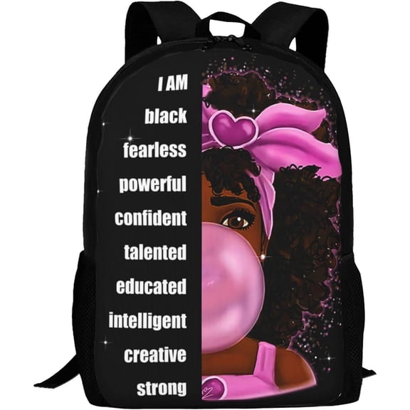 Afro Black Backpack Laptop Backpack African Bookbag For Teen Women School Students Office 17 Inch Unisex