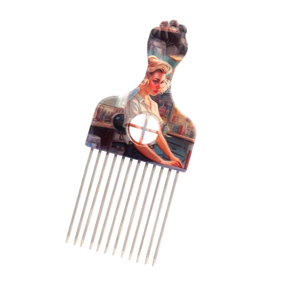 Afro Comb Metal African Pick Comb Hairdressing Styling Tool Hair Comb Pick