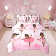 thumbnail image 1 of Afro Hair 7 Piece Comforter Set Full Bed in a Bag,Cute Afro Melanin Ballet Princess Bedding Sets American Black Ballerina Sheet Set with Comforter, 1 of 5