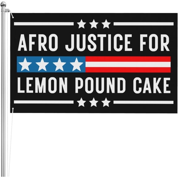 Afro Justice For Lemon Pound Cake 3x5 Ft Flag Double Sided Garden Yard Banner