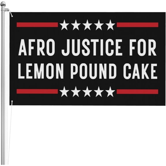 Afro Justice For Lemon Pound Cake 3x5 Ft Flag Double Sided Garden Yard Banner