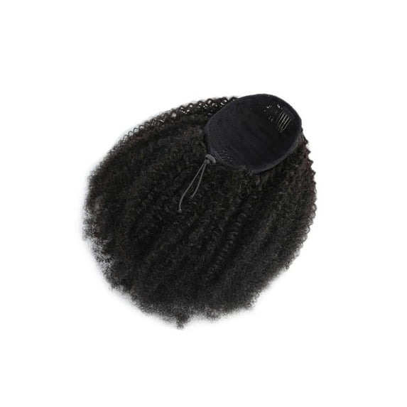 Afro Kinky Curly Drawstring Ponytail Human Hair Extensions 12-24inch Long Clip In Ponytail Extension