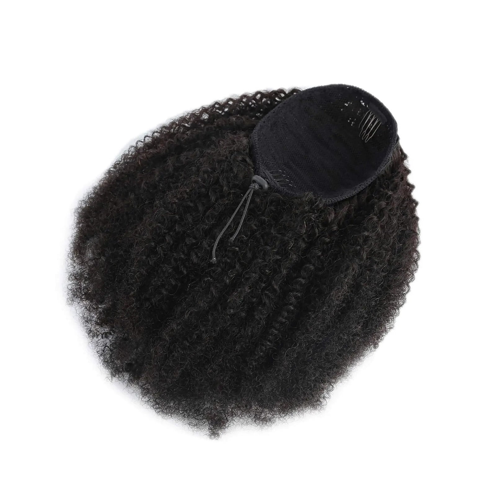 Afro Kinky Curly Drawstring Ponytail Human Hair Extensions Remy 12-24 Inch
