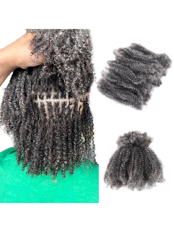 Afro Kinky Hair Bulk 100% Human Hair for Braiding, Dreadlock Extensions, Loc Repair, Twists & Braids, 10Inch