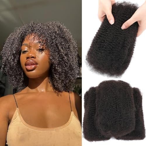 Afro Kinkys Bulk Human Hair 12 Inch 3 90 Gram Afro Kinky-Curly Human Hair Bulk for Twist Dreadlock Extensions Repair Afro kinkyhair For Braiding Twist Braids Afro Human Hai