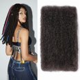 thumbnail image 1 of Afro Kinkys Bulk Human Hair for Dreadlock Extensions Loc Repair Braiding Twist Tight Afro Kinky Human Hair for Loc 1 Pack 50 Gram Dark Brown 10 Inches 1.8 Oz, 1 of 7