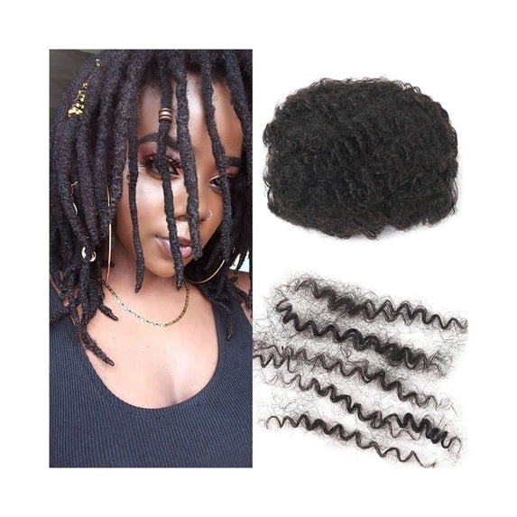 Afro Kinkys Bulk Human Hair for Daredlocks Extensions Repair Locs Twist Braiding