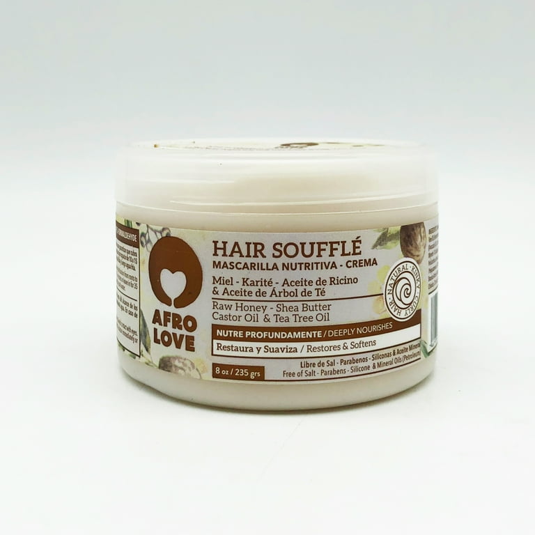 AFRO LOVE Hair Souffle Cream with Raw Honey, Shea Butter & Tea Tree Oil (8oz)