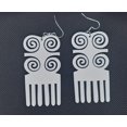 thumbnail image 1 of Afro Pic Wooden Earrings, 1 of 2