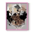 thumbnail image 1 of Afro Pop Framed Print in Pink Solid Wood Framed Print No Nail Hanging, 1 of 6