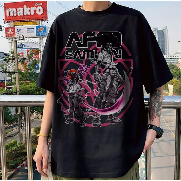 Afro Samurai Manga Anime Shirt,Light Blue color,size XL