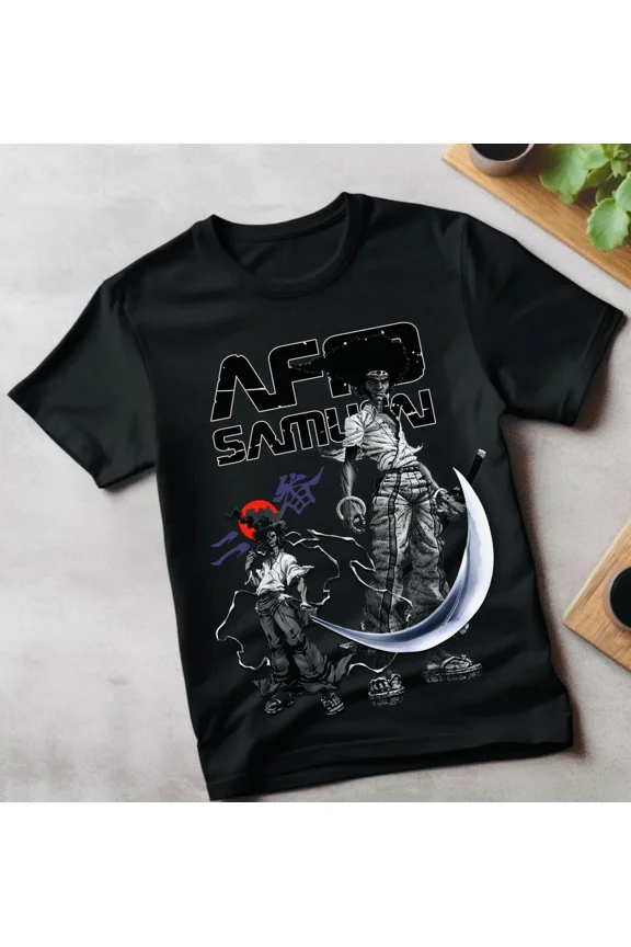 Afro Samurai Unisex T-Shirt Afro Samurai Japanese Ninja Anime Manga All Size