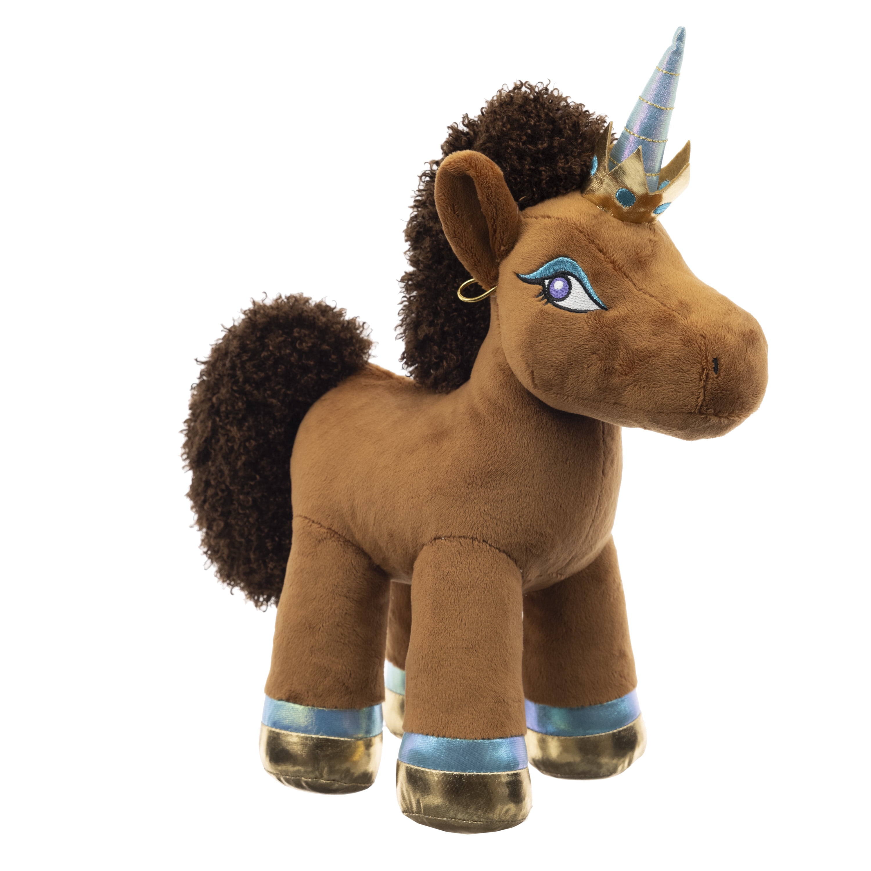 Afro Unicorn 11 inch Stuffed Plush Toy, Unique