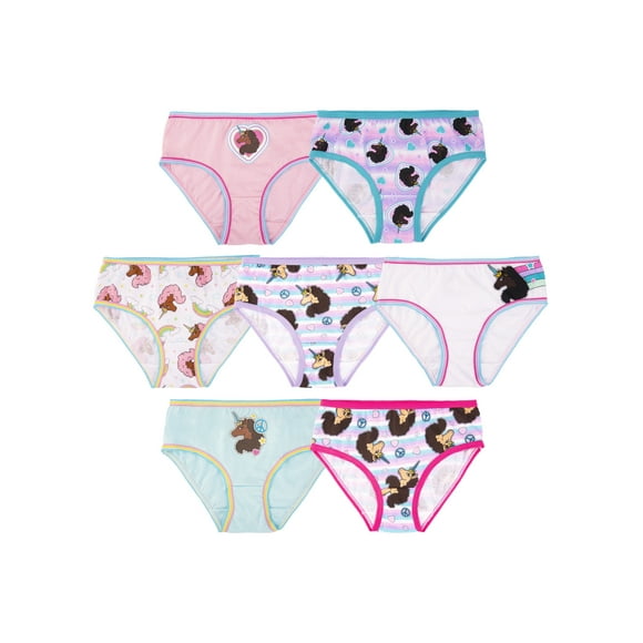 Afro Unicorn AP Girls Underwear, Pack of 7, Sizes 6-8
