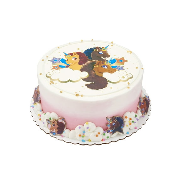 Afro Unicorn Double Round Cake
