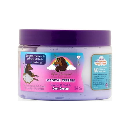 Afro Unicorn Magical Tresses Swirls & Twirls Curl Cream 12 fl.oz., Curly, Unisex