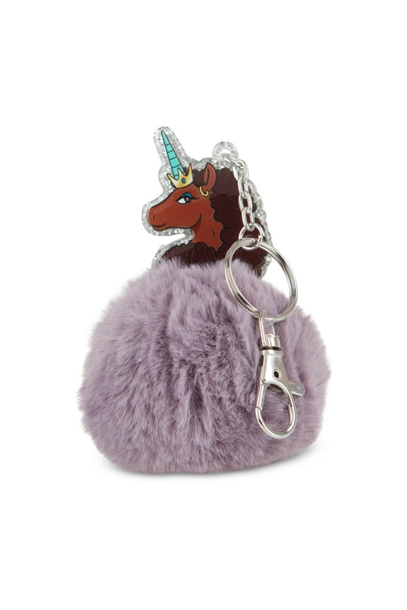 Puff Keychain Purple