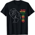 thumbnail image 1 of Afro Woman Black History Month Color Men Women Women T-Shirt, 1 of 5