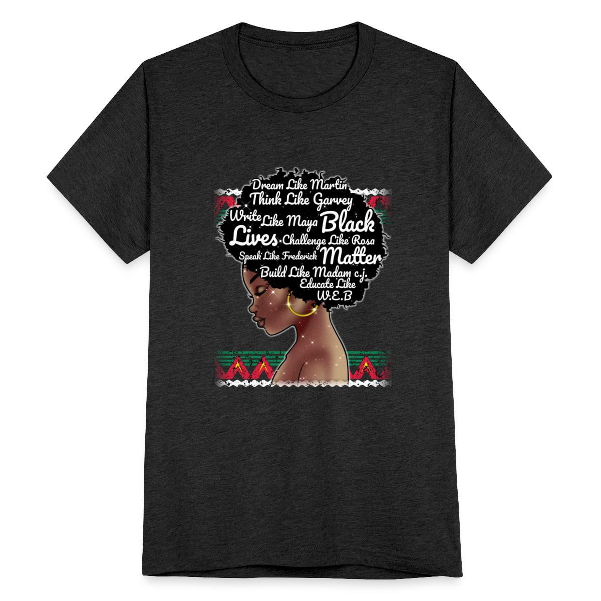 Afro Woman Black Lives - African American Afro Unisex Tri Blend T-Shirt ...