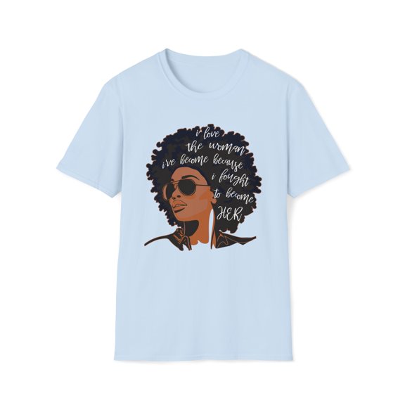 Afro Woman, Gildan Unisex Softstyle T-Shirt, Black Queen Graphic Tee, S-3XL