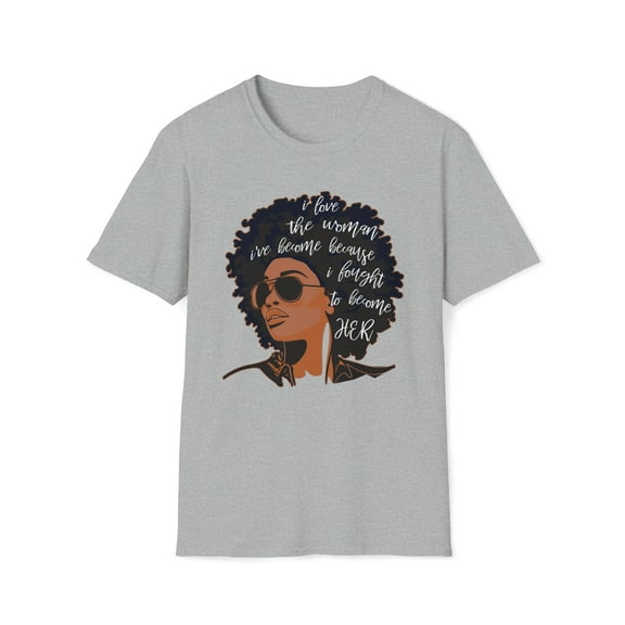 Afro Woman, Gildan Unisex Softstyle T-Shirt, Black Queen Graphic Tee, S-3XL