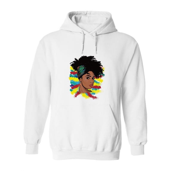 Afro Woman Portrait Hoodie Women -SPIdeals Designs, Female Small