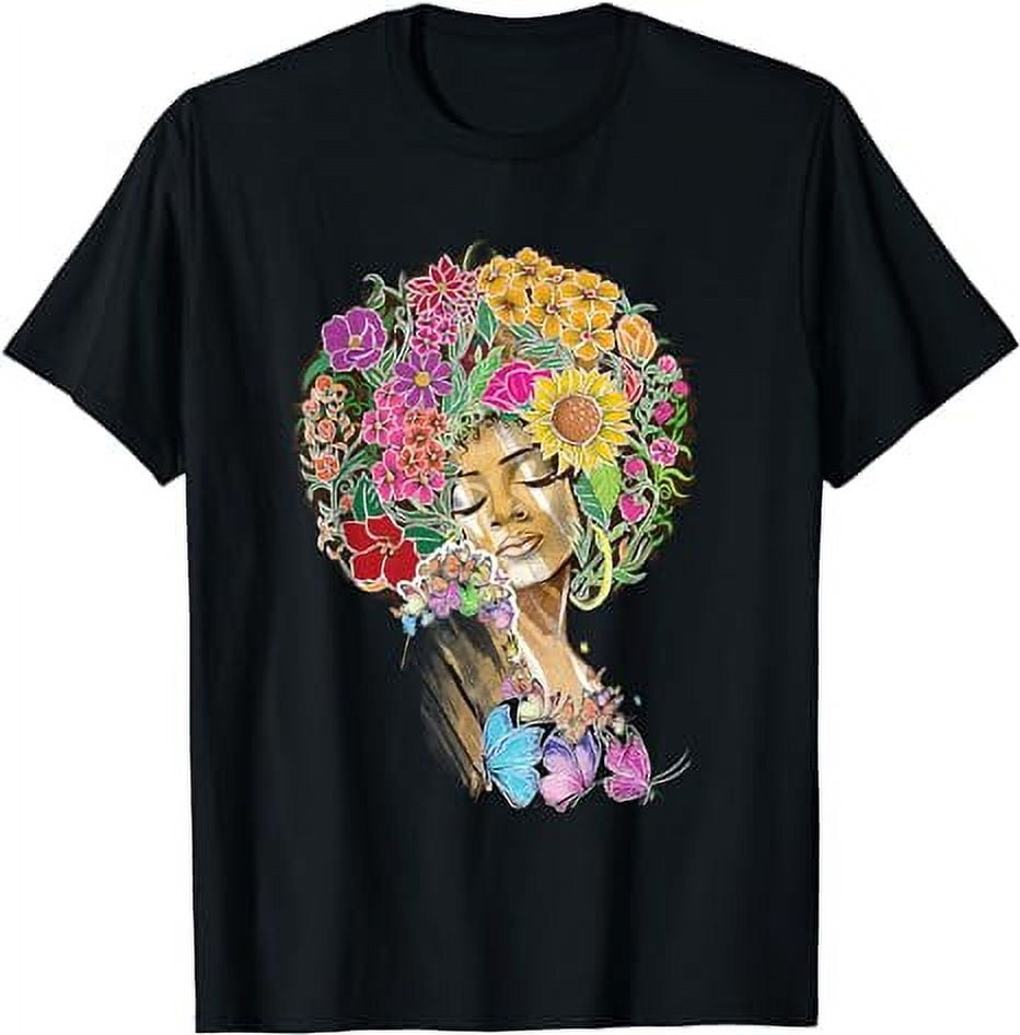 Afro Women Flowers Butterfly Latina African