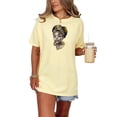 thumbnail image 1 of Afrocentric Art T-Shirt, Tribal Woman Graphic Tee, African Queen Portrait T-Shirt, Unique Headwrap Artwork T-Shirt, Boho Style Top, Butter Comfort Colors T-Shirt, Small, 1 of 1